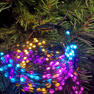 400 LED 16 x 2.4m Premier Multi Function Waterfall Christmas Tree