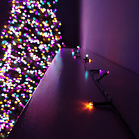 400 LED 40m Premier Christmas Indoor Outdoor Multi Function Battery Operated String Lights with Timer in Rainbow
