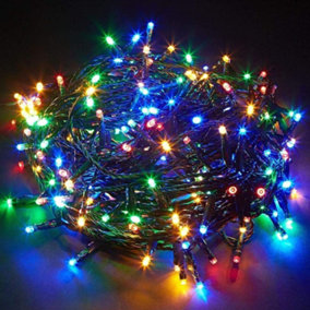 400 LEDs Multicolour Fairy String Lights Cool White Indoor/Outdoor Green Cable 8 Modes Mains Powered Memory Auto Timer