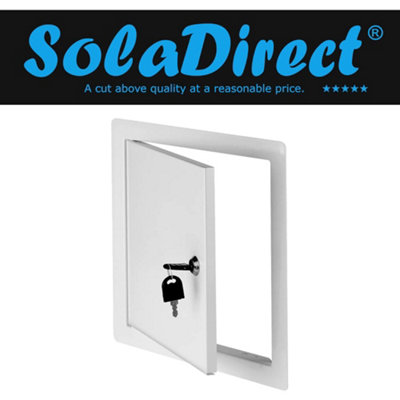 400 mm x 600 mm White Metal Access Panel with Lock Inspection Door Hatch Vision Point