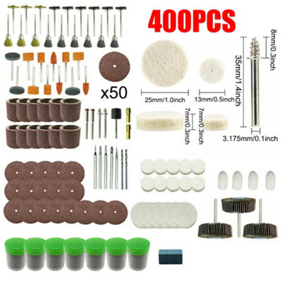 400 Piece Rotary Tool Accessory Set - Grinding, Polishing & More