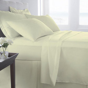 400 Thread Count 100% Egyptian Cotton Deep Fitted Sheets Cream