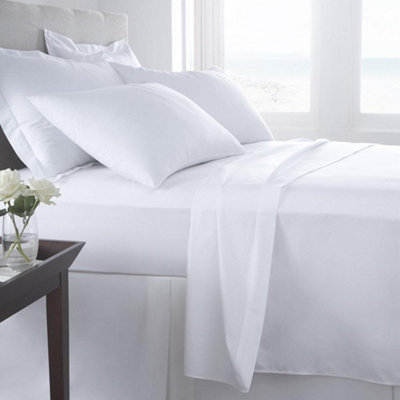 400 Thread Count 100% Egyptian Cotton Deep Fitted Sheets White