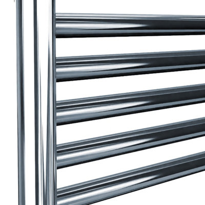 400 x 1600 mm Chrome Electric Bathroom Towel Rail Radiator Heater With AF Thermostatic Electric ...