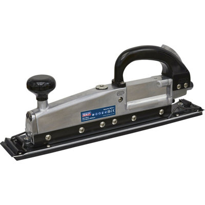 400 x 70mm TWIN PISTON Long Bed AIR Sander - 1/4" BSP - 115mm Sheets Wood Metal