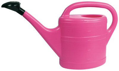 B&Q Medium 5L Outdoor Watering Can - Pink