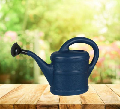 Small Plastic Watering Can 1L Blue Indoor Houseplant Mini Kids Watering Can from B&Q