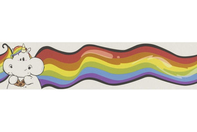 Rasch Unicorn Rainbow Childrens Playroom Nursery Border from B&Q