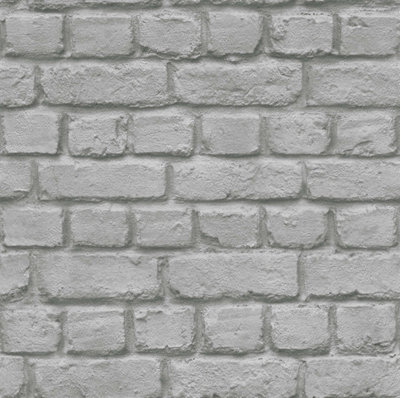 Rasch Brick Effect Dark Grey Wallpaper 226720 from B&Q