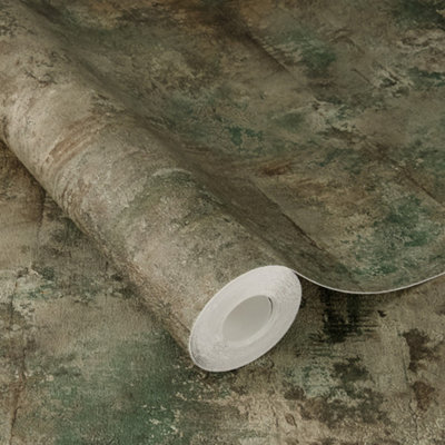 Rasch X Tesa Atlas Rustic Industrial Stone Self Adhesive Peel And Stick Textured WallpaperBrown from B&Q