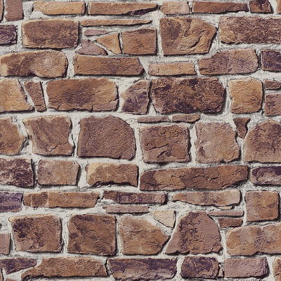 Rasch Brick Effect Red Wallpaper 402612 from B&Q