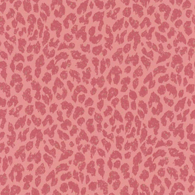 Rasch Leopard Print Wallpaper Textured Metallic Effect Paste The Wall Vinyl Pink