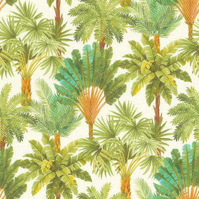 Rasch Selection Botanical Non Woven Wallpaper Green 478235 from B&Q