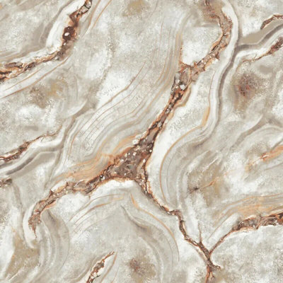 Rasch Palmetto Agate Natural And Rust Wallpaper