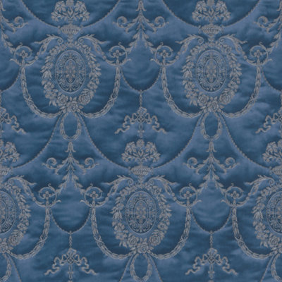 Rasch Trianon Contemporay Damask Navy Wallpaper from B&Q