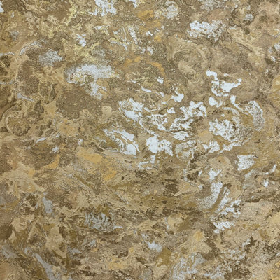 Vasari Ariana Marble Gold Wallpaper from B&Q