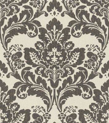 Rasch Baroque White Black & Gold Non Woven Poetry 2 Wallpaper 547337 from B&Q