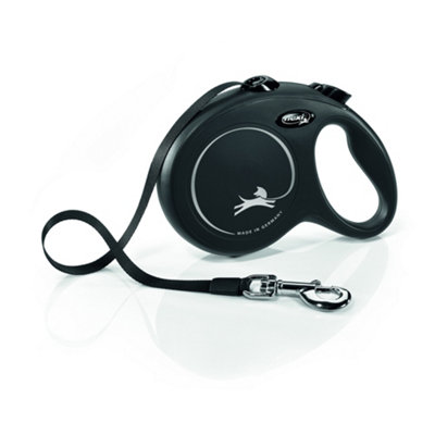 Flexi New Classic Tape Retractable Large Black 5M Dog Leash/lead 1-50Kg from B&Q