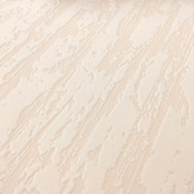 As Creation Blown Vinyl Bark Cream Wallpaper 2409-27 from B&Q