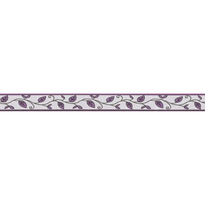 As Creation Bricoflor Purple Vine Wallpaper Border With Green Purple Patterned Wallpaper Border Narrow 5.00 X 0.05 M