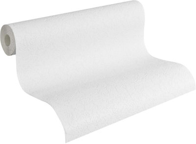 As Creation A.s. Création Cracked Ice Textured White Blown Vinyl Wallpaper 282910