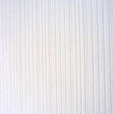 B&Q -  Blown Vinyl Striped White Wallpaper3149-18