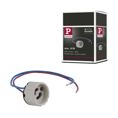 Paulmann Downlight Accessories Lamp Socket 28 mm 230V Gz10 Ceramic Natural from B&Q