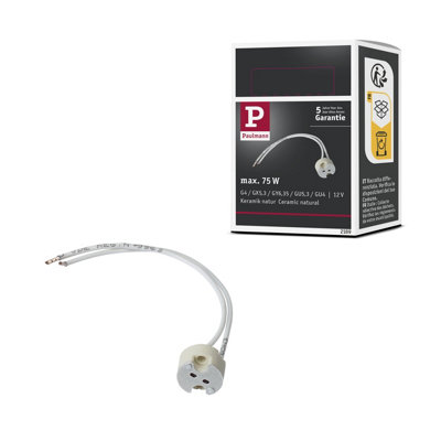 Paulmann Downlight Accessories Halogen Lamp Socket 0,17M 12V G4 / Gx5,3 / Gy6,35 Ceramic Natural from B&Q
