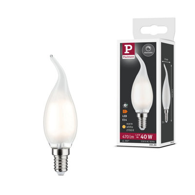 Paulmann 28688 Led Filament Candle Lamp 4.8 Watts Lamp Dimmable Satin 2700 K Warm White E14