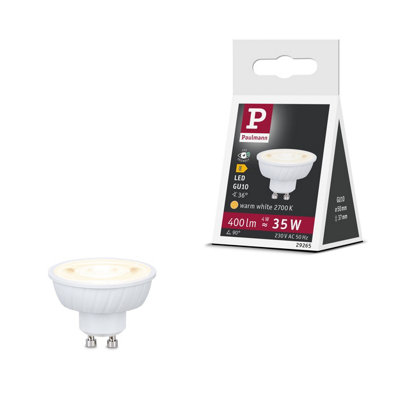 Paulmann Standard 230V Led Reflector Gu10 Flat 37 mm 400Lm 4W 2700K Signal White 29265