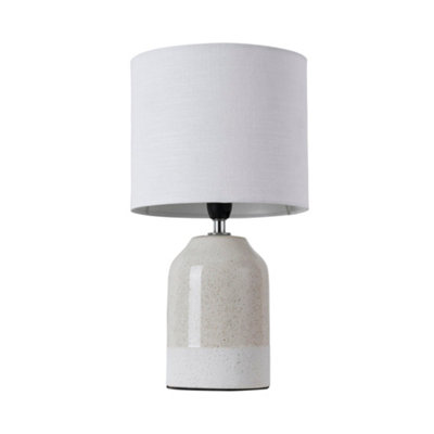 Pauleen 48022 Sandy Glow Table Luminaire Max. 20W For E14 Lamps Bedside Table Luminaire Beige White 230V Ceramic/fabric