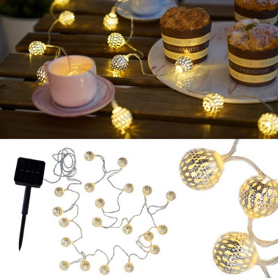 Pauleen 48074 Sunshine Glamour Solar Fairy Lights In Moroccan Silver For Outdoor Use Balcony Or Terrace from B&Q