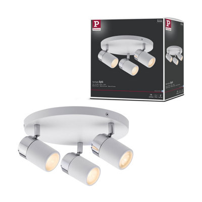 Paulmann Spotlight Zyli Ip44 Gu10 230V Max. 3X10W Dimmable WhiteChrome