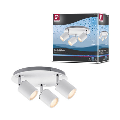 Paulmann Spotlight Tube Ip44 Gu10 230V Max. 3X10W Dimmable WhiteChrome