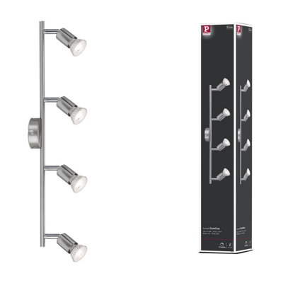 Paulmann 66746 Carolina Spotlight Spot Without Lamp Ceiling Lamp Max. 4X10 Watts Nickel Matt Metal Gu10 from B&Q