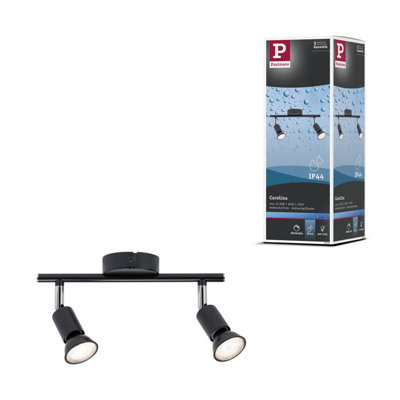 Paulmann 66751 Carolina Spotlight Ip44 Max. 2X10W Dimmable Ceiling Spotlight AnthraciteChrome Ceiling Lamp Metal