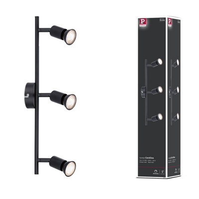 Paulmann 66757 Carolina Spotlight 3-Lamp Max. 3X10 Watts Ceiling Luminaire Matt Black Spot Metal Gu10 from B&Q