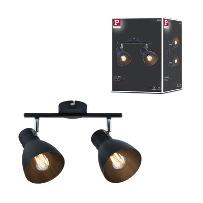 Paulmann Spotlight Davy E27 230V Max. 2X20W Dimmable Black