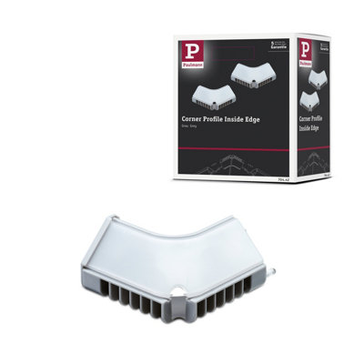 Paulmann 70442 Inside Edge Corner Profile For The Connection Of Profiles In The Corners Of Rooms 2-Pack Grey Plastic Can from B&Q