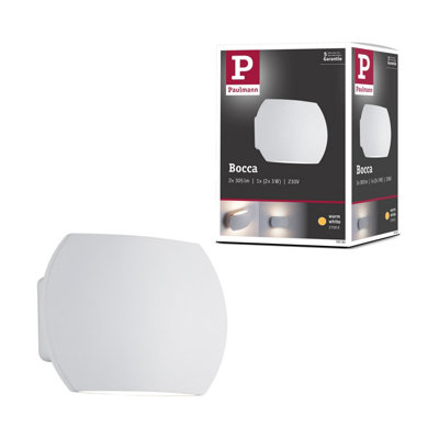 Paulmann 70792 Bocca Wall Luminaire Modern Wall Lamp Led Wall Lighting Ip44 Splash-Water Protected Lighting Accents 2X3W