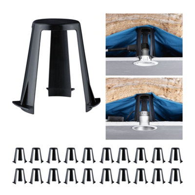 B&Q -  92402 Spacer 62 90 mmSet Of 20Black