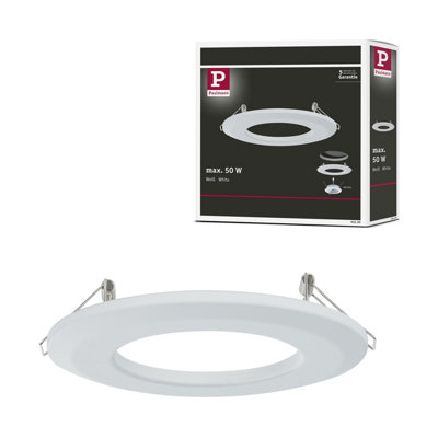 Paulmann 92499 Recessed Adapter For Socket Hole Reducer From 75-120 mm To 68-70 mm 130 mm White Matt Round Ceiling from B&Q