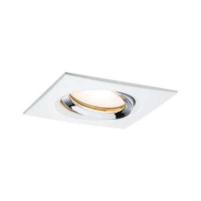 Paulmann Led Recessed Luminaire Nova Plus Single Luminaire Swivelling Ip65 Angular 93X93 mm 30 Deg. Tilt Gu10 7W 460Lm 230V