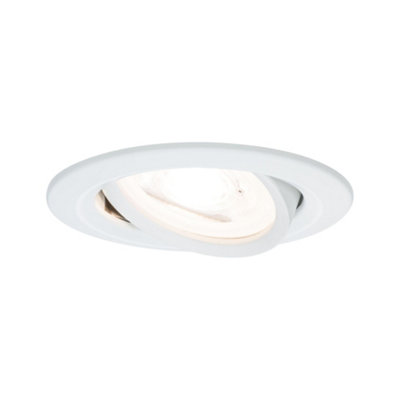 Paulmann Recessed Luminaire Nova Swivelling Round 84 mm 50 Deg. Tilt Gu10 Max. 35W 230V Dimmable Matt White