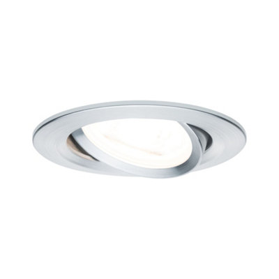 Paulmann Recessed Luminaire Nova Swivelling Round 84 mm 50 Deg. Tilt Gu10 Max. 35W 230V Dimmable Turned Aluminium