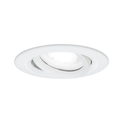 Paulmann 93672 Nova Plus Led Recessed Luminaire Rnd Swivel Incl. 6W Ip65 Dim Recessed Spotlight White Matt Spot Alu.