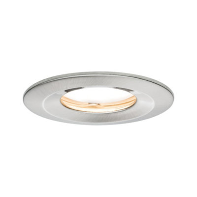 Paulmann Led Recessed Luminaire Nova Plus Coin Rigid Ip65 Round 78 mm Coin 6W 470Lm 230V Dimmable 2700K Brushed Iron