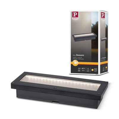 Paulmann 94576 Led Solar Recessed Floor Luminaire Domenic Ip67 Square Incl. 1X0.1 W Warm White Black Wireless Plastic from B&Q