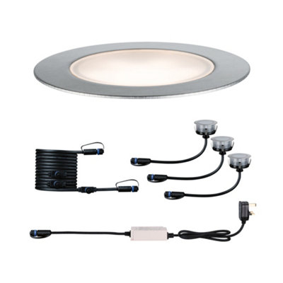 Paulmann 94906 Plug & Shine Led Recessed Floor Luminaire Floor Ip67 3000K 3X1.3W 30Va Anthracite