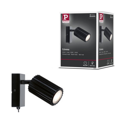Paulmann Spotlight Lirena Gu10 Max. 10W Black Matt Metal 94919 from B&Q